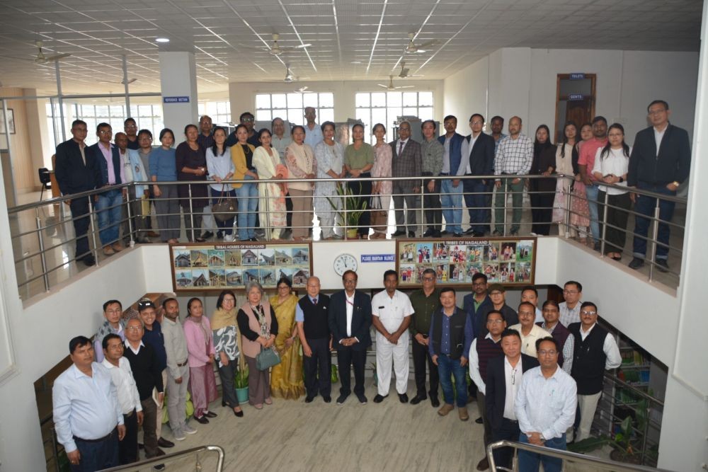 NU:SAS ICT workshop participants with resource person at School of Agricultural Science, Nagaland University (NU:SAS) library conference hall on March 4.